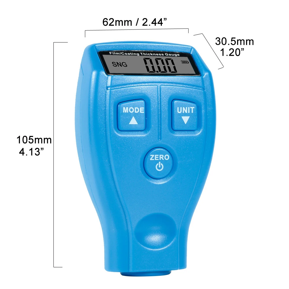 Digital Car Paint Coating Thickness Gauge Detection Meter Automotive Diagnostic Tool Auto Paniting Detector blue | Автомобили и