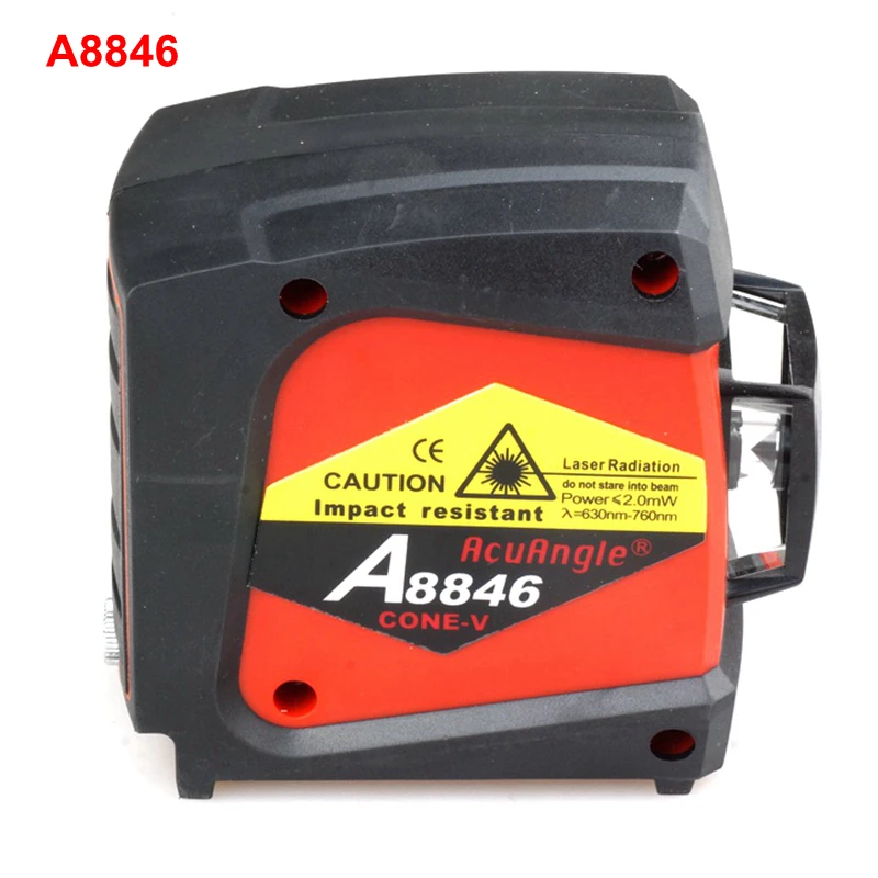 ACUANGLE A8846 красный лазерный уровень 660nm настенный метр 4 линии 360 градусов вращения