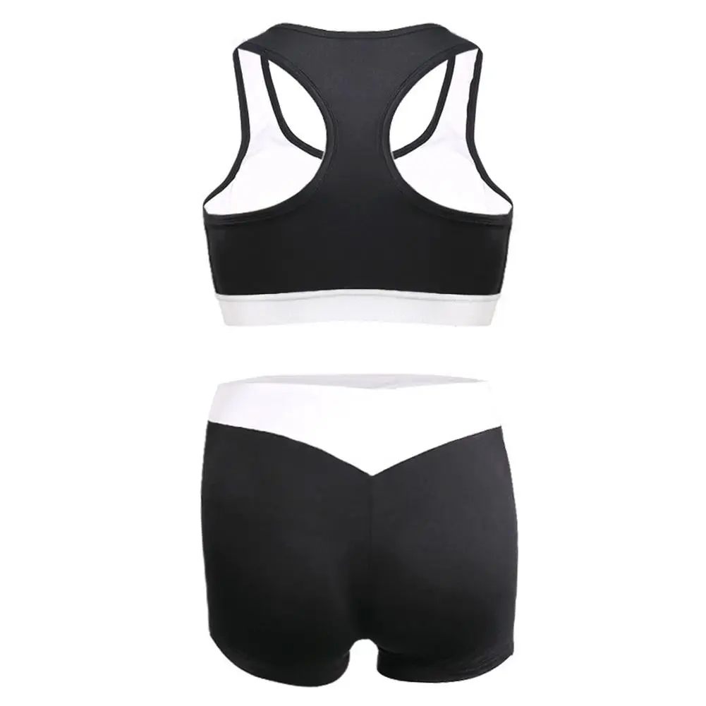 Двухцветный соединять Фитнес для занятий йогой и бегом юных девушек ТЕННИСНАЯ