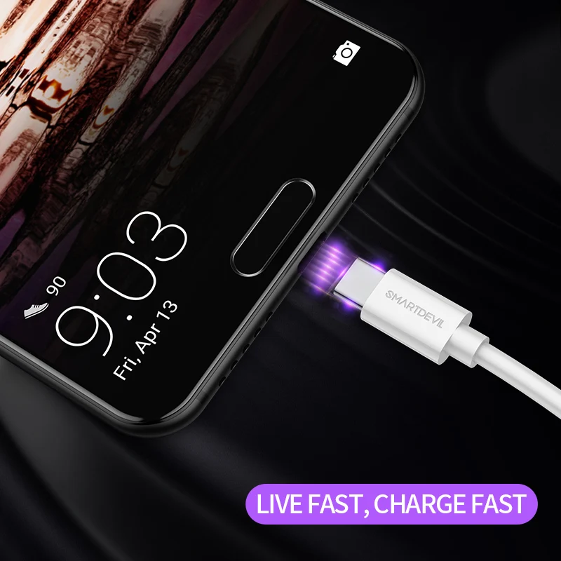 SmartDevil Быстрая зарядка кабель для huawei Тип C usb Быстрый Дата-кабель мобильного