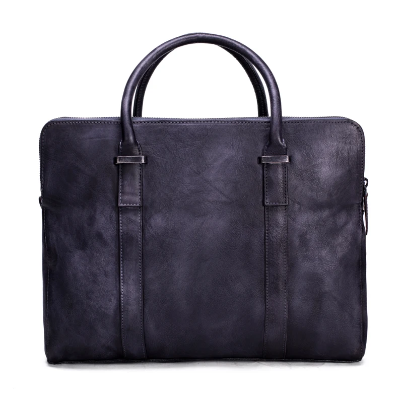 ROCKCOW Винтаж растительного дубления кожаный портфель мужская сумка почтальон для