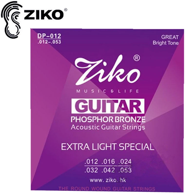 Струны для акустической гитары ZIKO DP012 053 запчасти аксессуары музыкальных