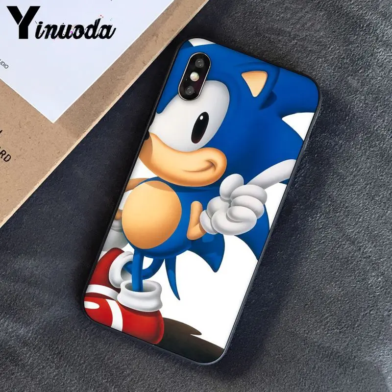 Yinuoda Соник Ежик DIY печать рисунок чехол для телефона чехол для iPhone 5 5Sx 6 7 7plus 8 8Plus X XS MAX XR