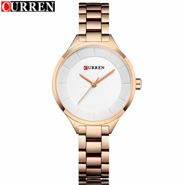 rose gold white Curren часы для женщин известный бренд водонепроницаемые женские часы из нержавеющей стали водонепроницаемые женские часы для женщин Bayan Kol Saati - Цвет: rose gold white