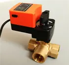 Электрический смесительный клапан, 114 дюйма, 50% в переменного тока, 3 способа, тип ВКЛ.ВЫКЛ., DN32 с ручным управлением, может открывать любой угол для гликоля