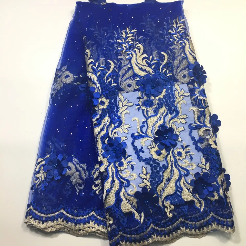 Высококачественная Тюлевая кружевная ткань 2021 новейшая африканская 3d Цветочная