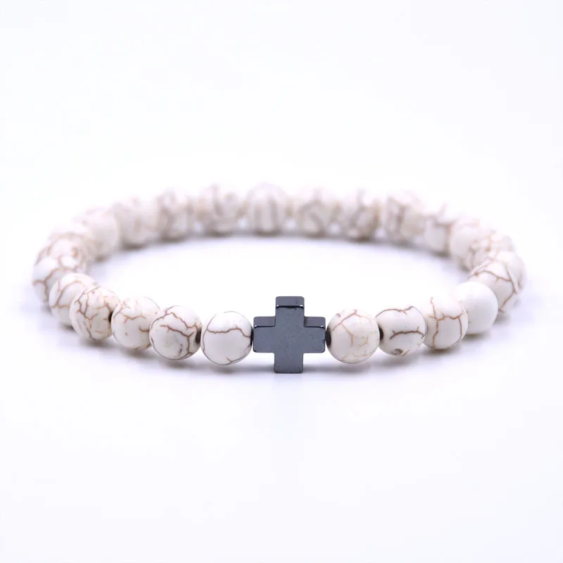 Браслет HYHONEY из белого цвета слоновой кости с натуральным камнем для мужчин и