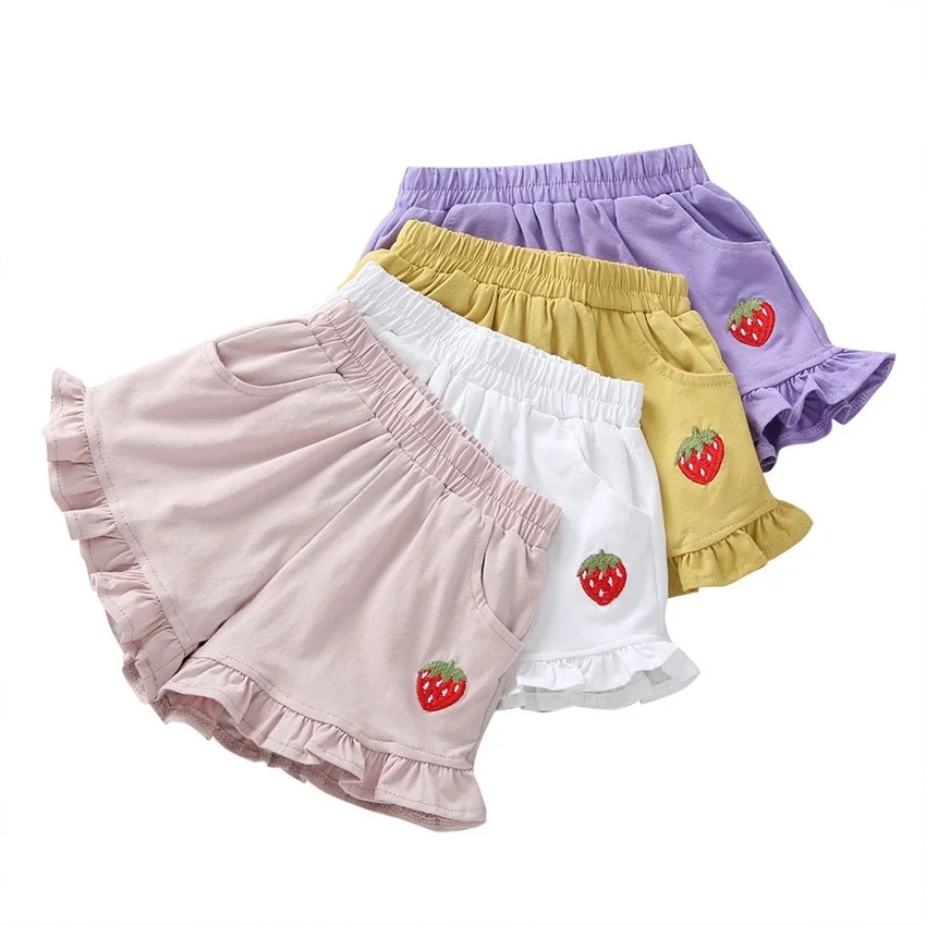 Шорты COSPOT для маленьких девочек однотонные Цветные Короткие штаны одежда 1-6 лет 25