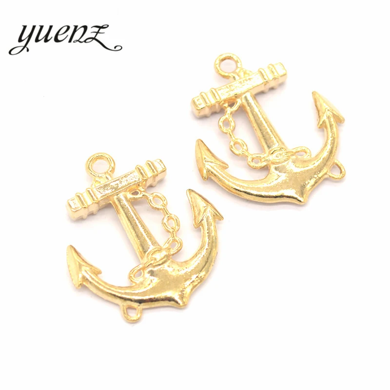 Yuenz 10 шт. Модные Античная Металл Якорь Талисманы сплав Подвеска Fit ювелирных