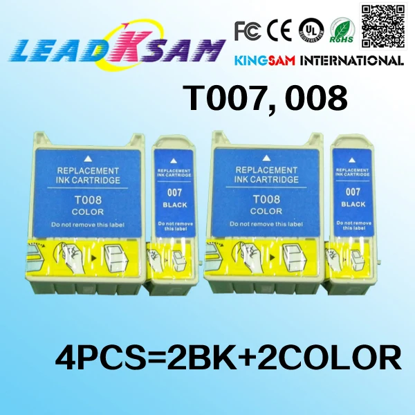 4x T007 008 совместимый для Stylus Photo 780 785EPX 790 825 870 875DC 875DCS 890 895 915 | Компьютеры и офис