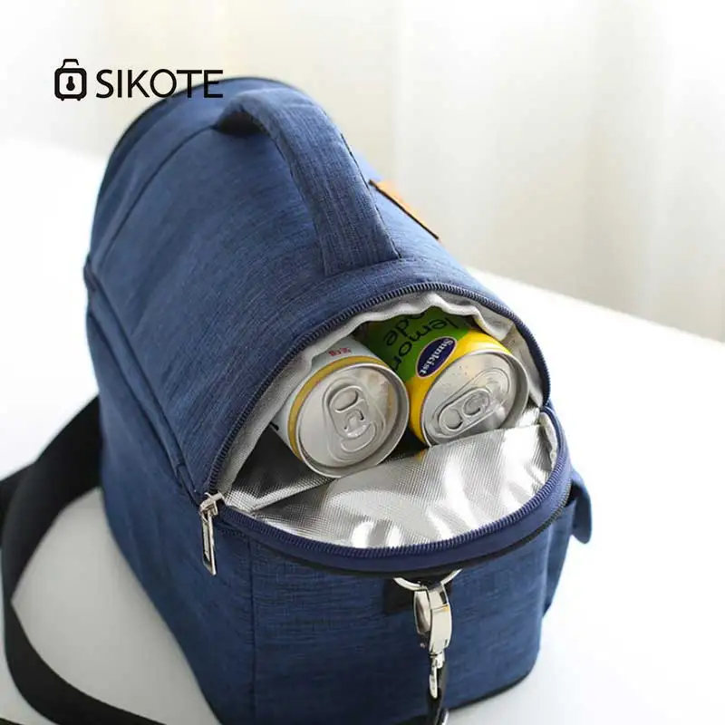 SIKOTE холст Портативная сумка для еды герметичная коробка для завтрака для пикника сумка-холодильник сумки для студенток женщин сумки для ланча сладкий стиль
