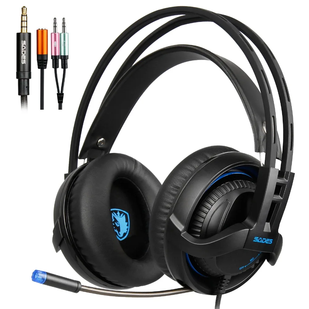 SADES SA 935 игровая гарнитура стерео звук с микрофоном 3 5 мм Jack Over ear Headphones объем