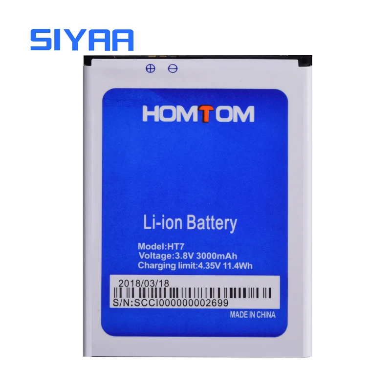 Оригинальный SIYAA HT7 Батарея для Homtom батареи оригинальный 3000 мАч высокой Ёмкость