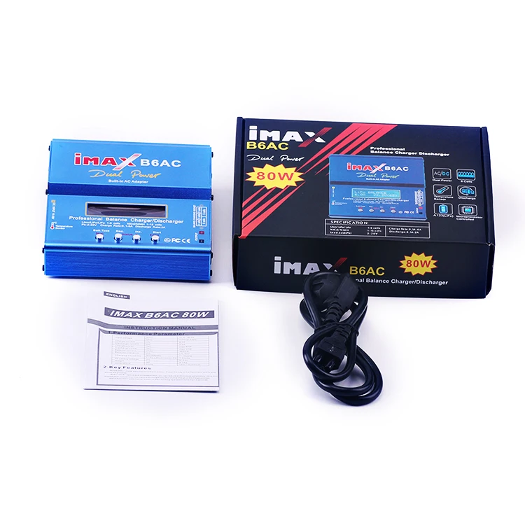 IMAX B6AC 80 Вт Lipo NiMh литий-ионный Ni-CdRC Батарея баланс цифровой Зарядное устройство Dis