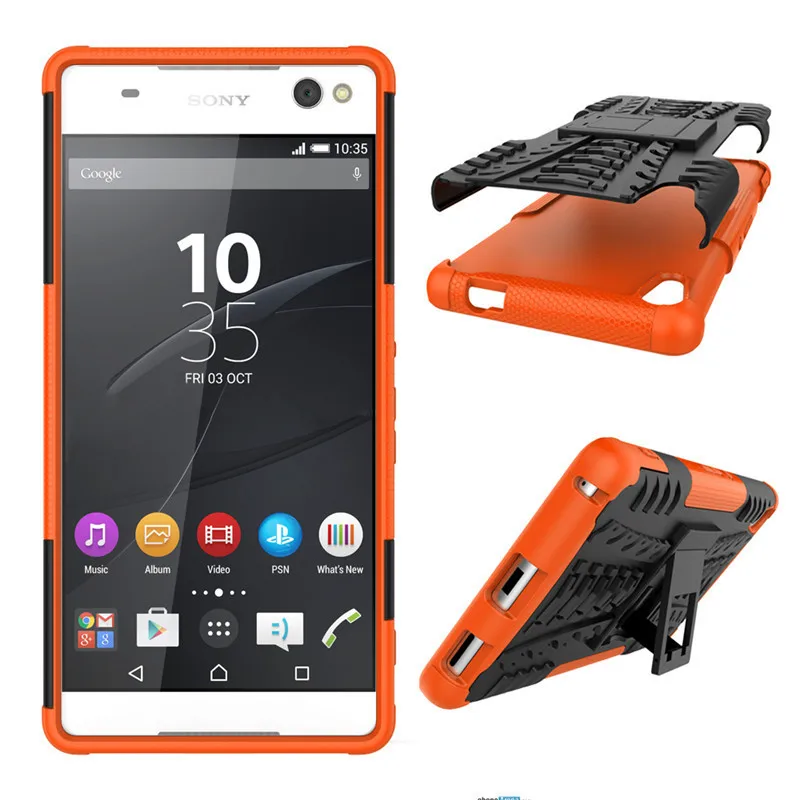 Новый чехол для Sony Xperia C6 XA Ultra телефона 2в1 двухслойный с подставкой сверхпрочный