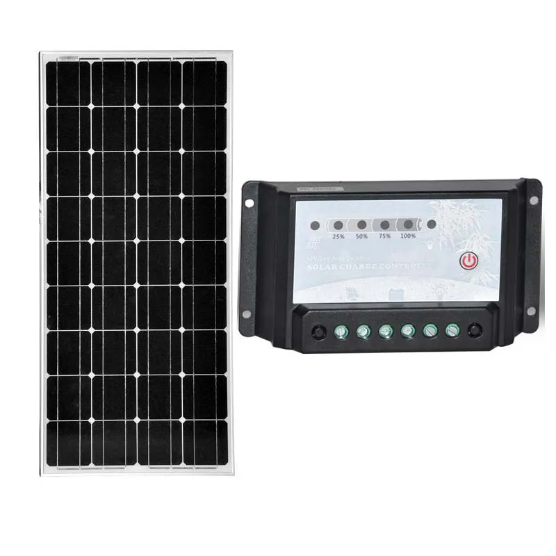 

TUV Pannello Fotovoltaico 100w 12v Solar Charge Controller 12v/24v 20A Rv Battery Solar Charger Autocaravanas Rv Caravan Camp