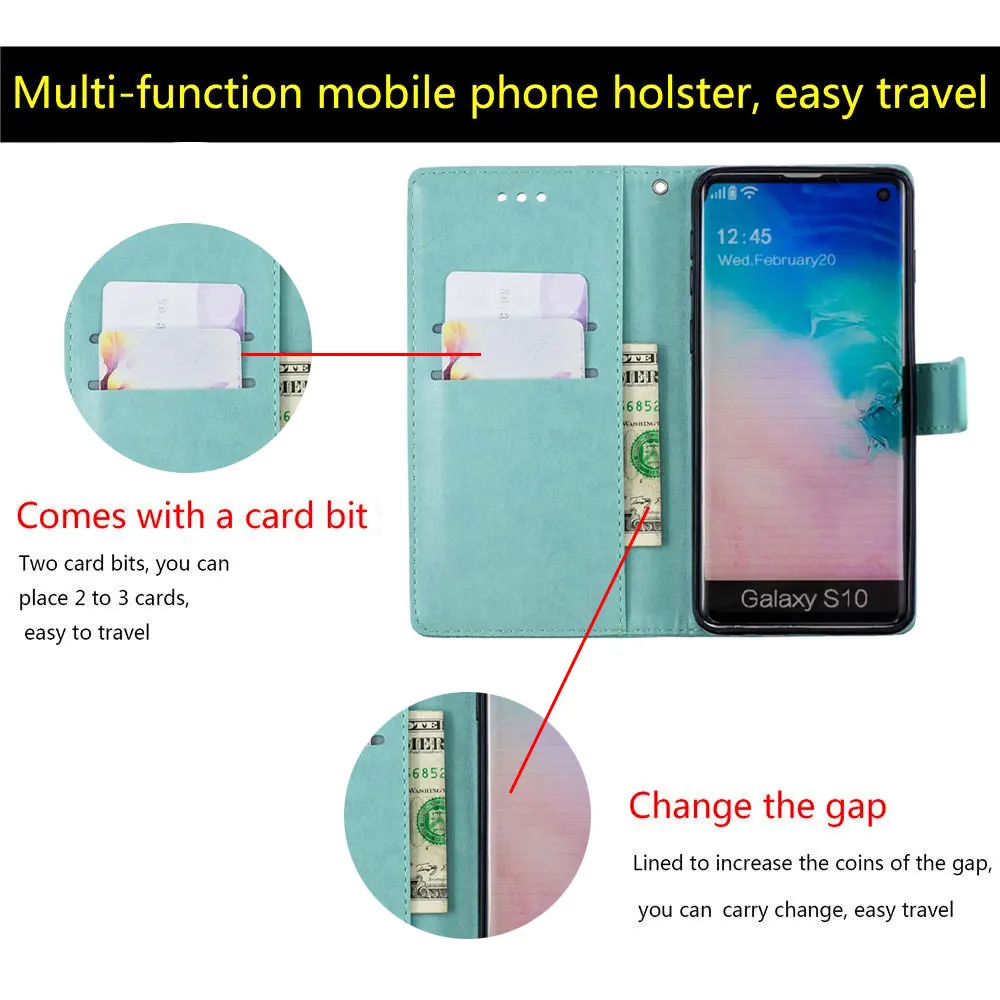 Кожаный флип-чехол для samsung Galaxy S10 S10E S7 S8 S9 A30 A40 A50 A10 M10 M20 M30 A6 A8 A7 J3 J4 J5 J6 J7 плюс чехол