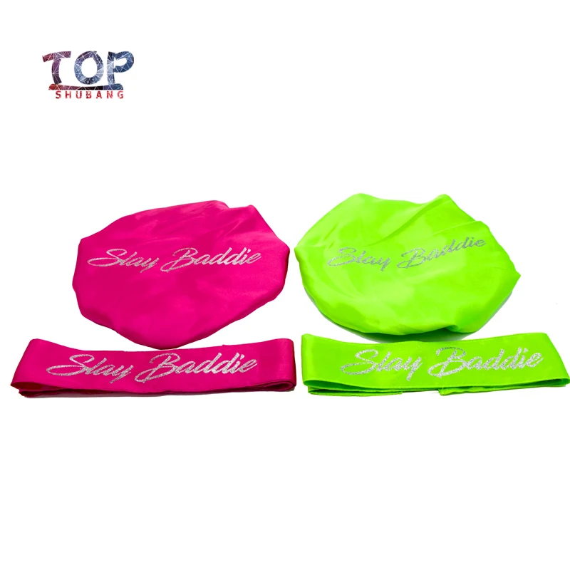 Индивидуальный блестящий логотип двухцветные Чепчики двухслойная Женская