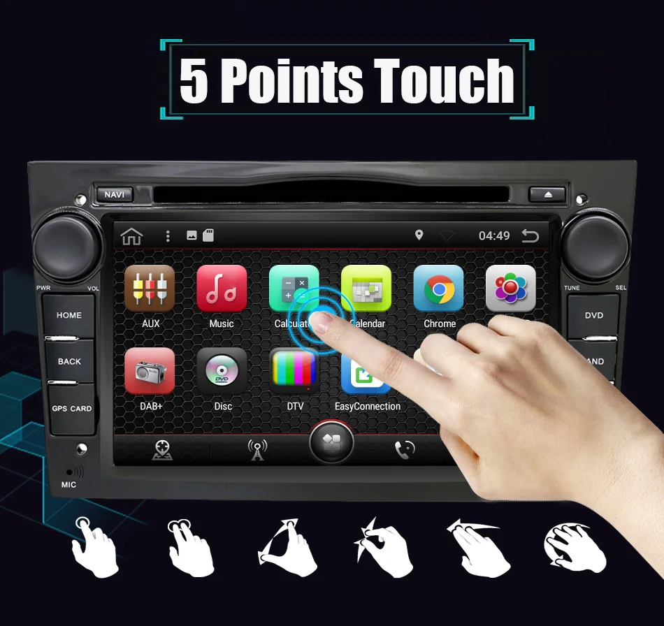 Eunavi 2 Din Android 9 автомобильный dvd-плеер для Opel Astra Vectra Antara Zafira Corsa 2din gps Wifi Bluetooth Восьмиядерный 1024*600