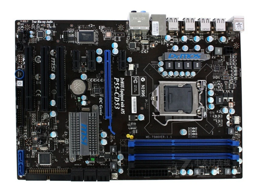 Оригинальная материнская плата для MSI P55 CD53 LGA 1156 DDR3 процессора i5 i7 16 Гб десктопная