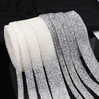 1 yard 11 523cm hotfix rhinestone tape ab color trim iron on appliques for clothes decoration craft bag shoes diy jeans