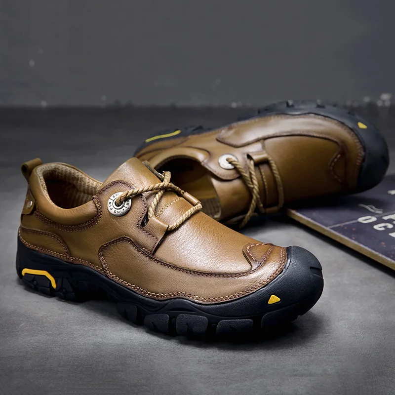 Кроссовки мужские из натуральной кожи для спорта на открытом воздухе