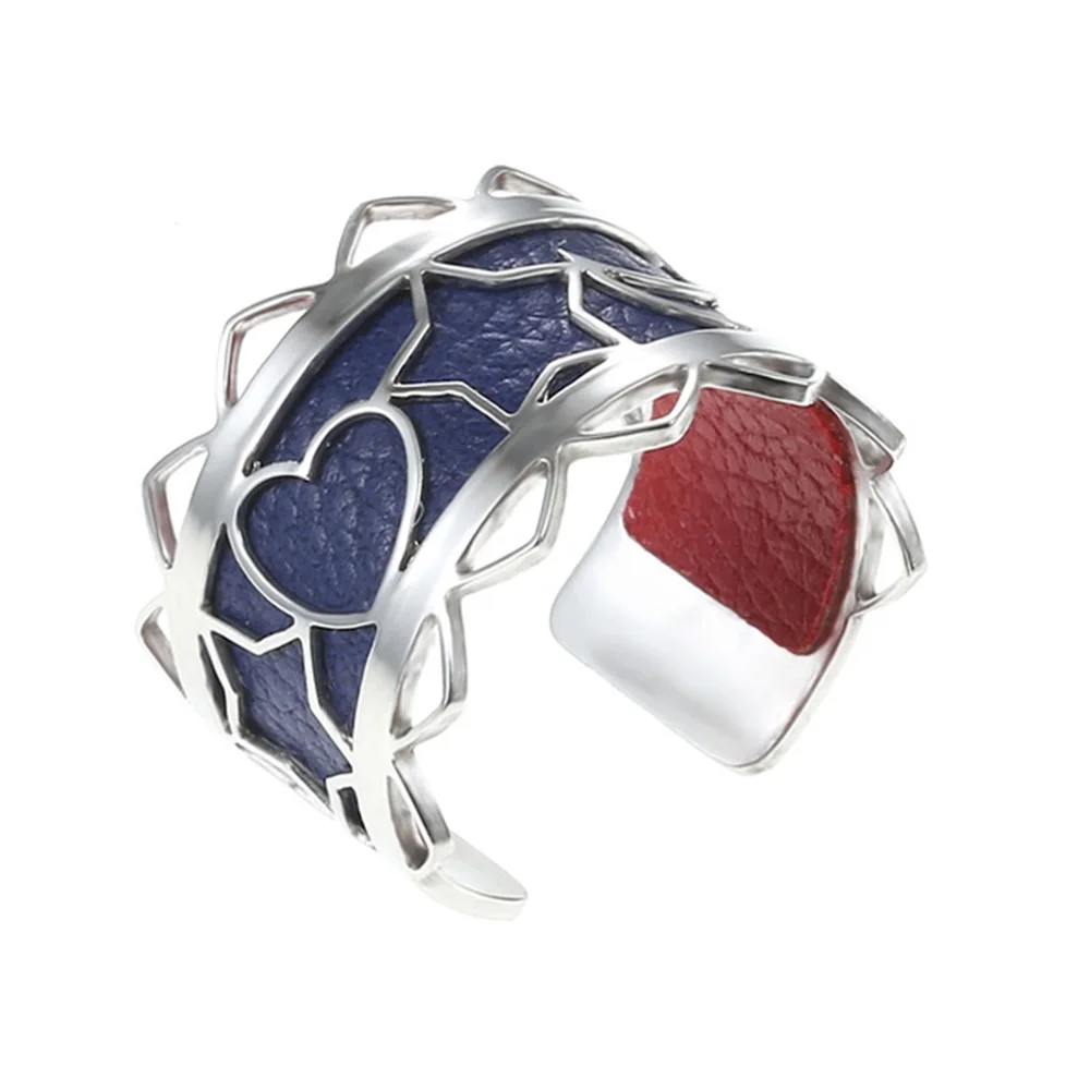 deep blue Legenstar2019 нежное кожаное кольцо на палец в виде звезды луны сердца Bague жоржет Argent bague acier inoxydable femme chevaliere homme - Main Stone Color: deep blue