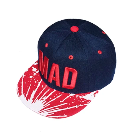 [Глава пчелы] Бейсбол Кепки Snapbacks Hat Casquette буквы MAD Gorras Дети плоские хип-хоп Кепки для для мальчиков и девочек - Цвет: red child