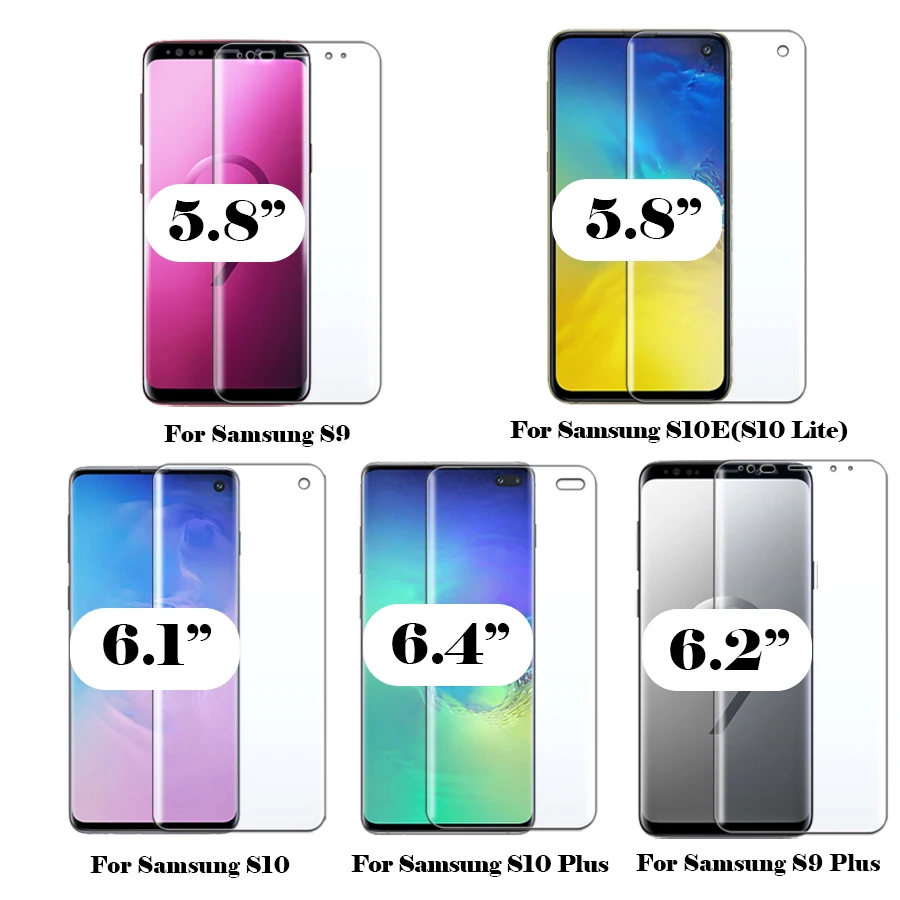 Защитный лист для samsung Galaxy S9 S10 S10e Plus Samsumg S9plus S 9 10 Tpu Защитная пленка для экрана Samsun Glas не стекло