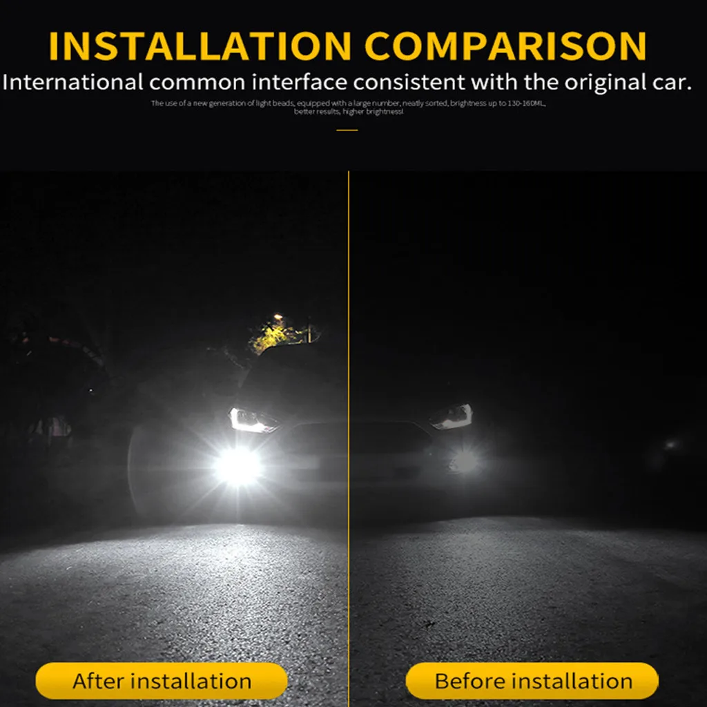 1Pcs H4 Base 12V 66 SMD Led Bulb Off Road Fog Backup Reverse Parking Light Brake Daytime Running Cars Truck 1000Lm 6000K | Автомобили и