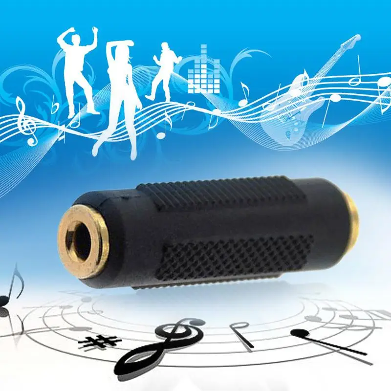 Cewaal 3.5mm Stereo Audio Female to Adapter Socket Coupler Connectors Joiner AUX PVC shell |