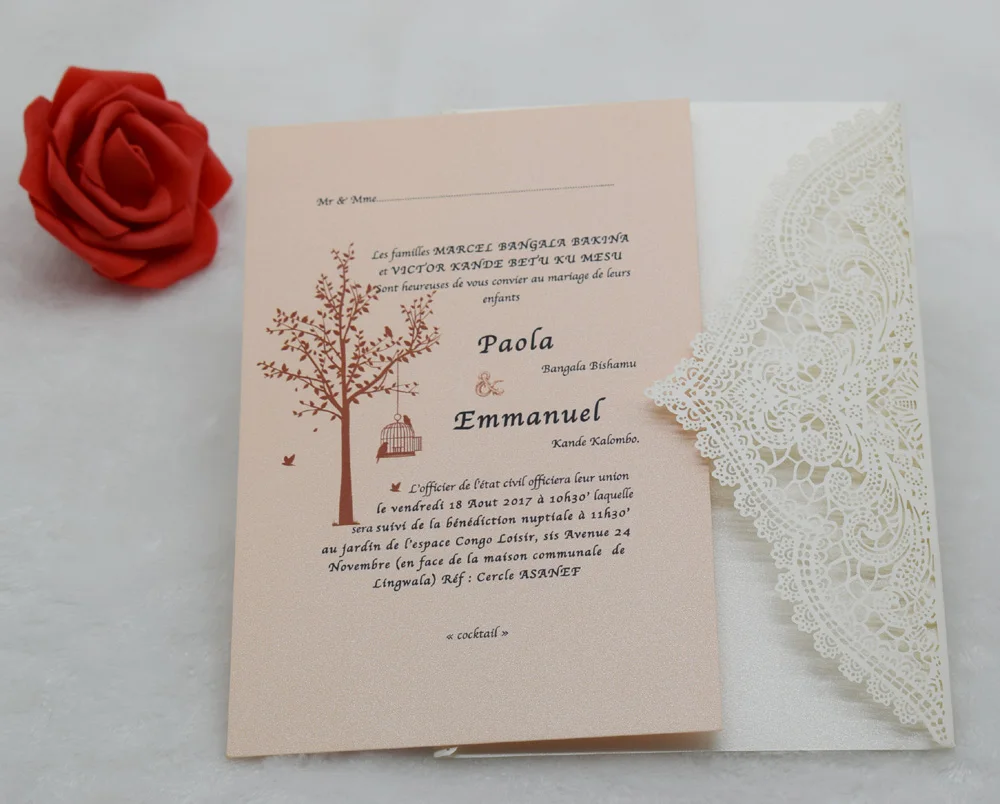 50 шт. свадебные пригласительные открытки лазерная резка Пригласительные