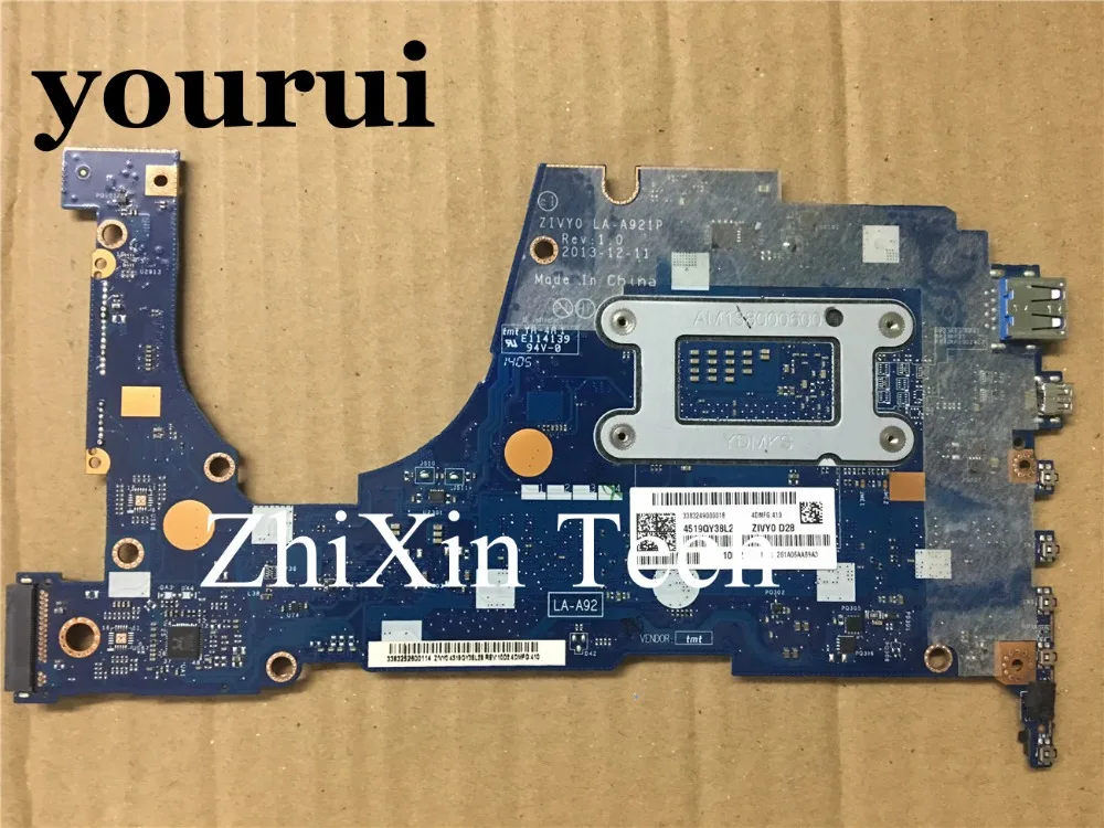 yourui For Lenovo Yoga 2 13 Laptop mortherboard with i3-4030u CPU ZIVY0 LA-A921P 100% Fully Tested | Компьютеры и офис