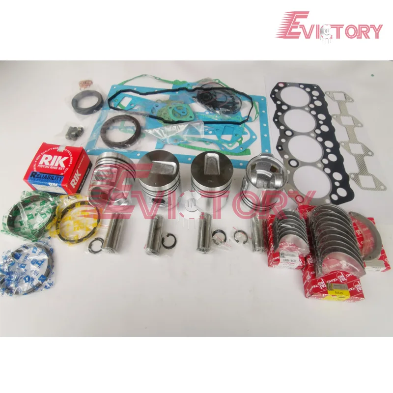 

For Mitsubishi Forklift engine repair S4S piston + ring full gasket kit crankshaft & con rod bearing