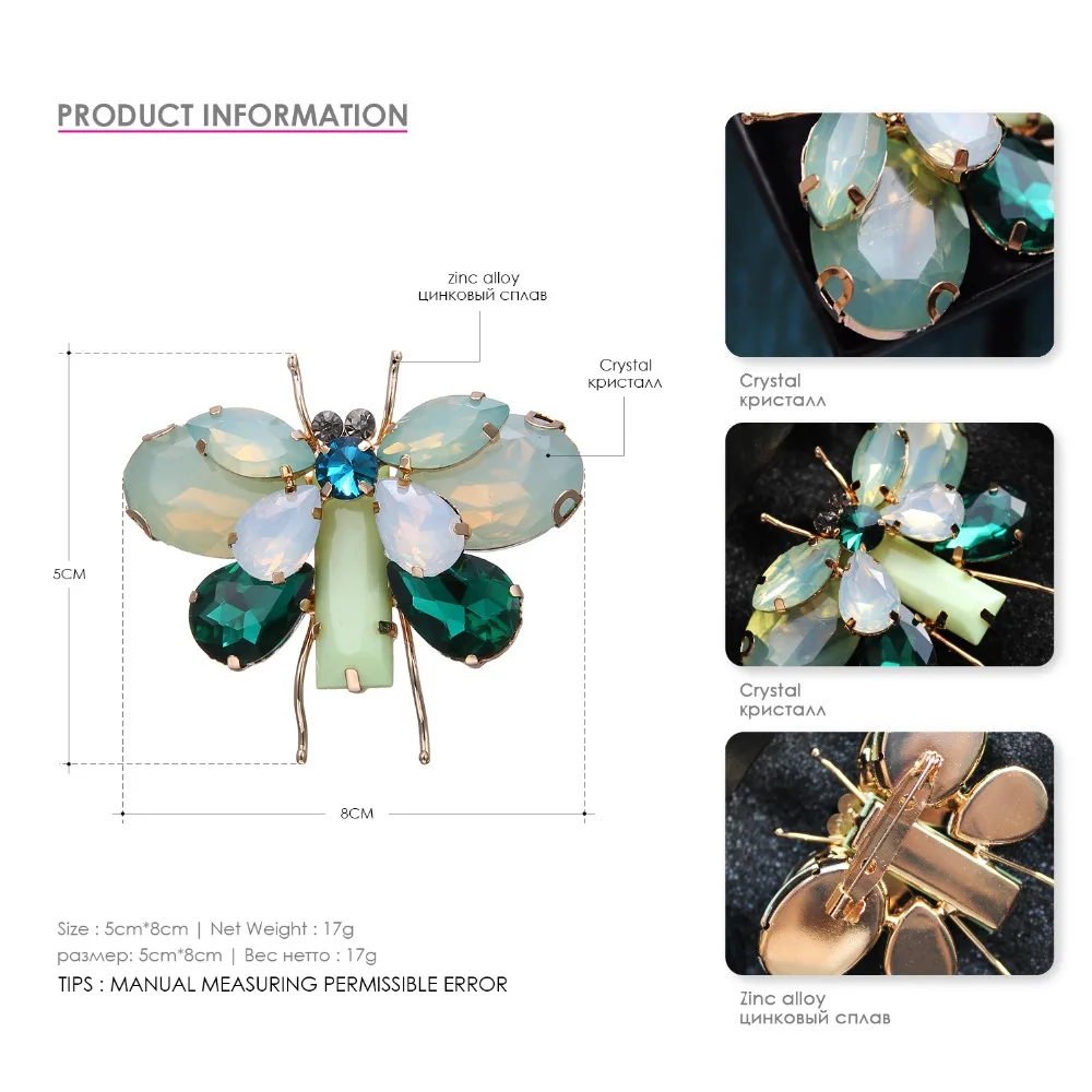 EManco 2 цвета милые животные и насекомые Броши Булавки с бабочками для женщин