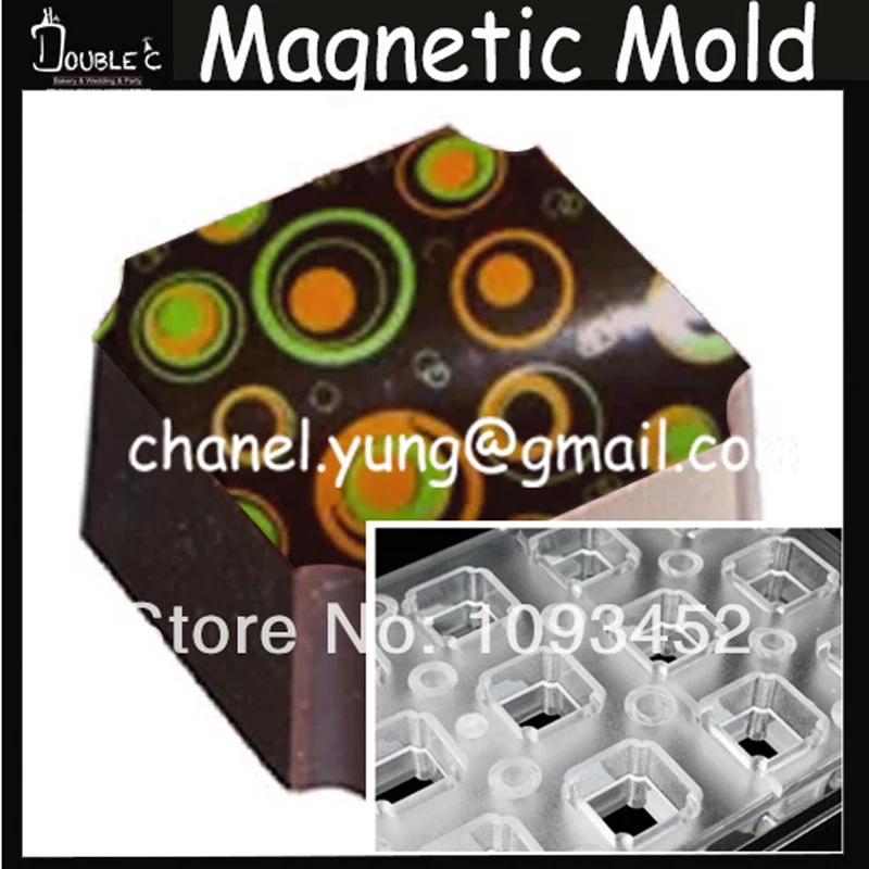 18 чашек квадратной формы шоколада нержавеющей Магнитная форма с переводной лист