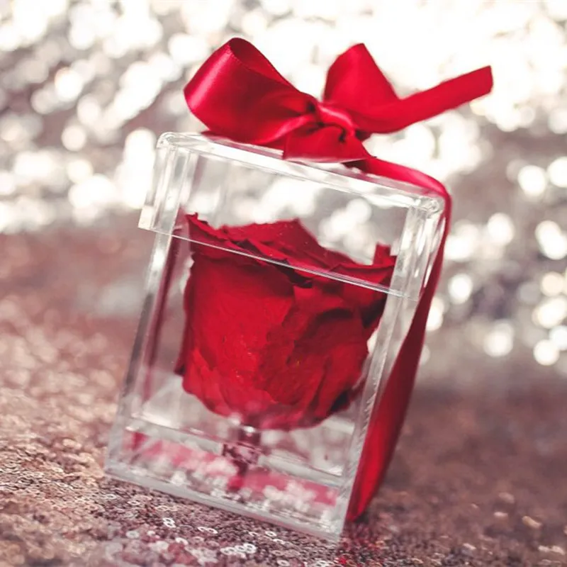 Одна рамка акриловая Цветочная коробка маленькая Роза коробки подарок на день