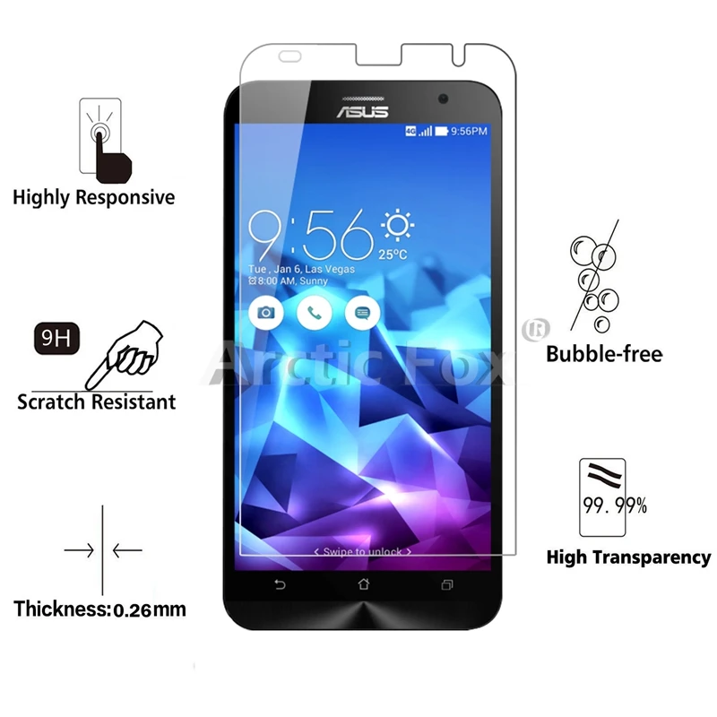 2 шт./лот закаленное Стекло для Asus Zenfone 5 ZE551ML Экран протектор Защитная пленка Для