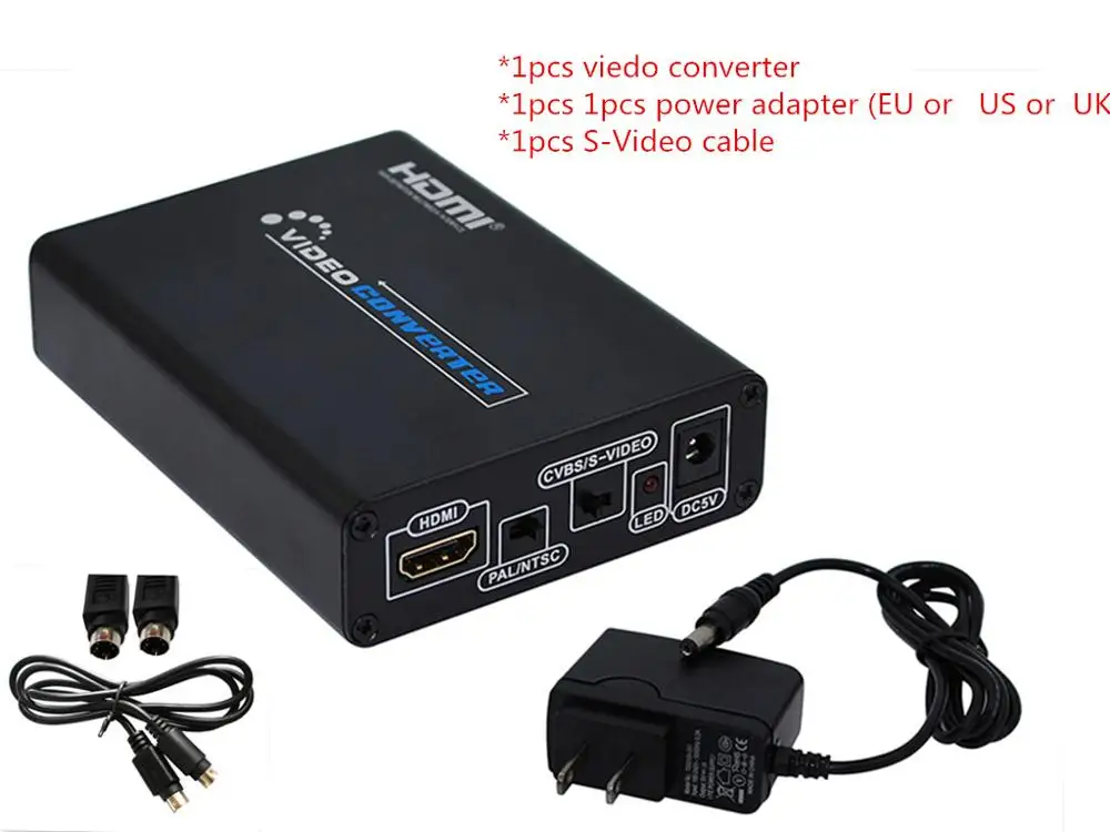 HDMI К AV S-Video CVBS видео преобразователь HDMI к SVIDEO+ S видео коммутатор адаптер HD 3RCA PAL/NTSC Переключатель для ТВ ПК Blue-Ray DVD - Цвет: s video cable