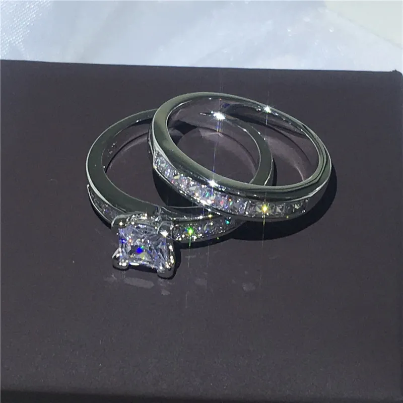 Женский набор украшений ручной работы с циркониевым камнем 5 А белого золота для