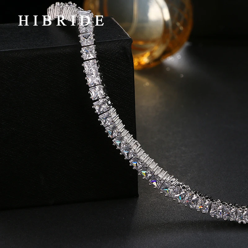 Женский браслет с кубическим цирконием hibrid модный дизайн белый/золотой цвет B