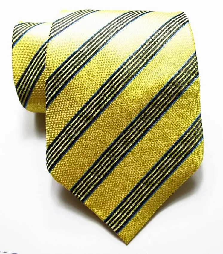 2015 Classic Yellow Black Blue Fashion 100% Silk Neckties Ties for mens gravata For Wedding Party Business Free Shipping SN158 | Аксессуары