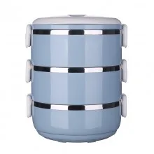 3layers blue 050 Multifunction2/3 слоя нержавеющей стали Bento Ланч-бокс изоляционные пищевые контейнеры из нержавеющей стали согревающий Ланч-бокс - Цвет: 3layers blue