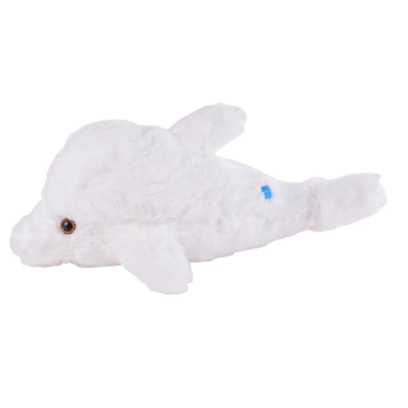 dolphin white 34 см креативная игрушка светящаяся Подушка Мягкая Плюшевая светящаяся красочная подушка со звездами светодиодный светильник игрушки подарок для детей для девочек - Цвет: dolphin white