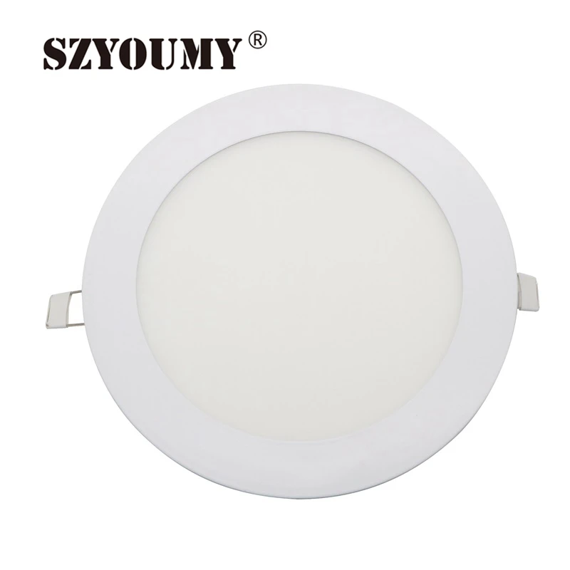 SZYOUMY высокая яркость 10 шт. Светодиодные панельные лампы 12 Вт круглая 2835 SMD