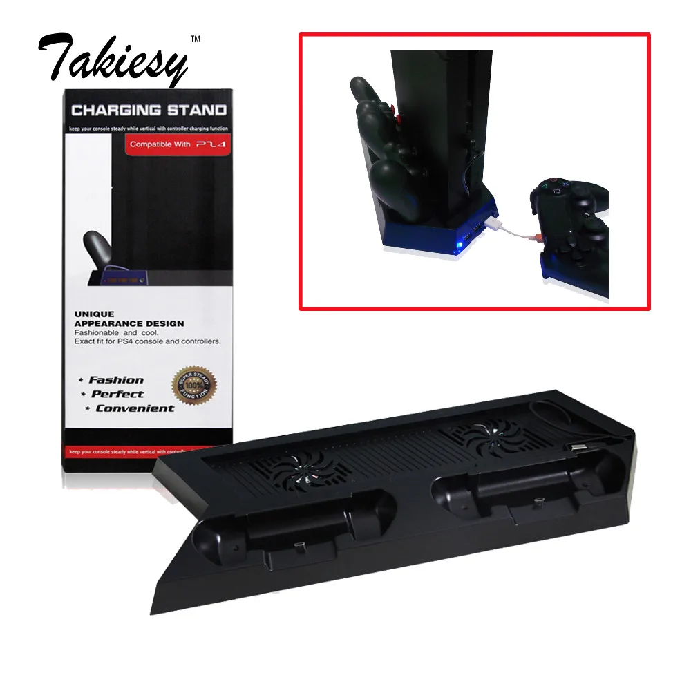 Новинка Многофункциональная подставка 4 в 1 для PS4 держатель + зарядное устройство