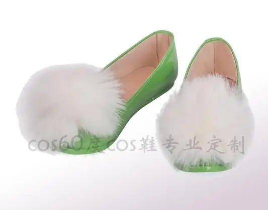 Tinker Bell Tinkerbell/Зеленые ботинки для косплея; карнавальный костюм на Хэллоуин; аксессуары