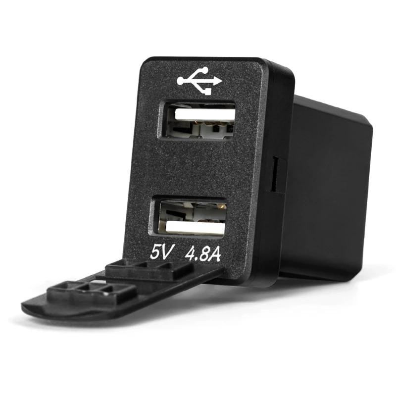 12 В Автомобильное зарядное устройство с двумя USB портами светодиодный вольтметр 4