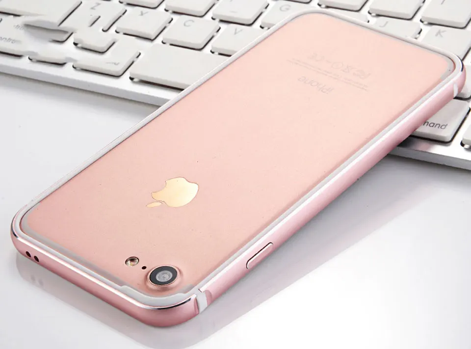 Золотой Роскошный Алюминиевый+ резиновый мягкий бампер для iphone 7, чехол с силиконовой рамкой для iphone 7 SE 5 5S 6 6s 7 8 X Plus, гибридные чехлы для телефонов - Цвет: Золотой