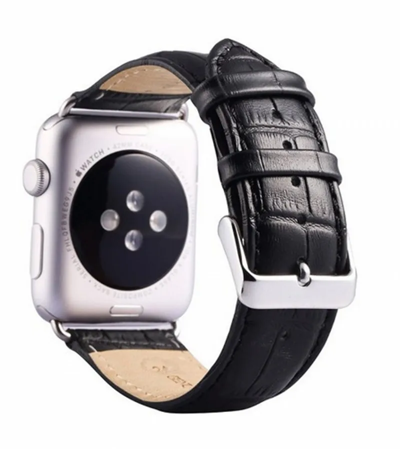 100% крокодиловая кожа ремешок для часов разъем адаптера 42 мм 38 Apple Watch iWatch